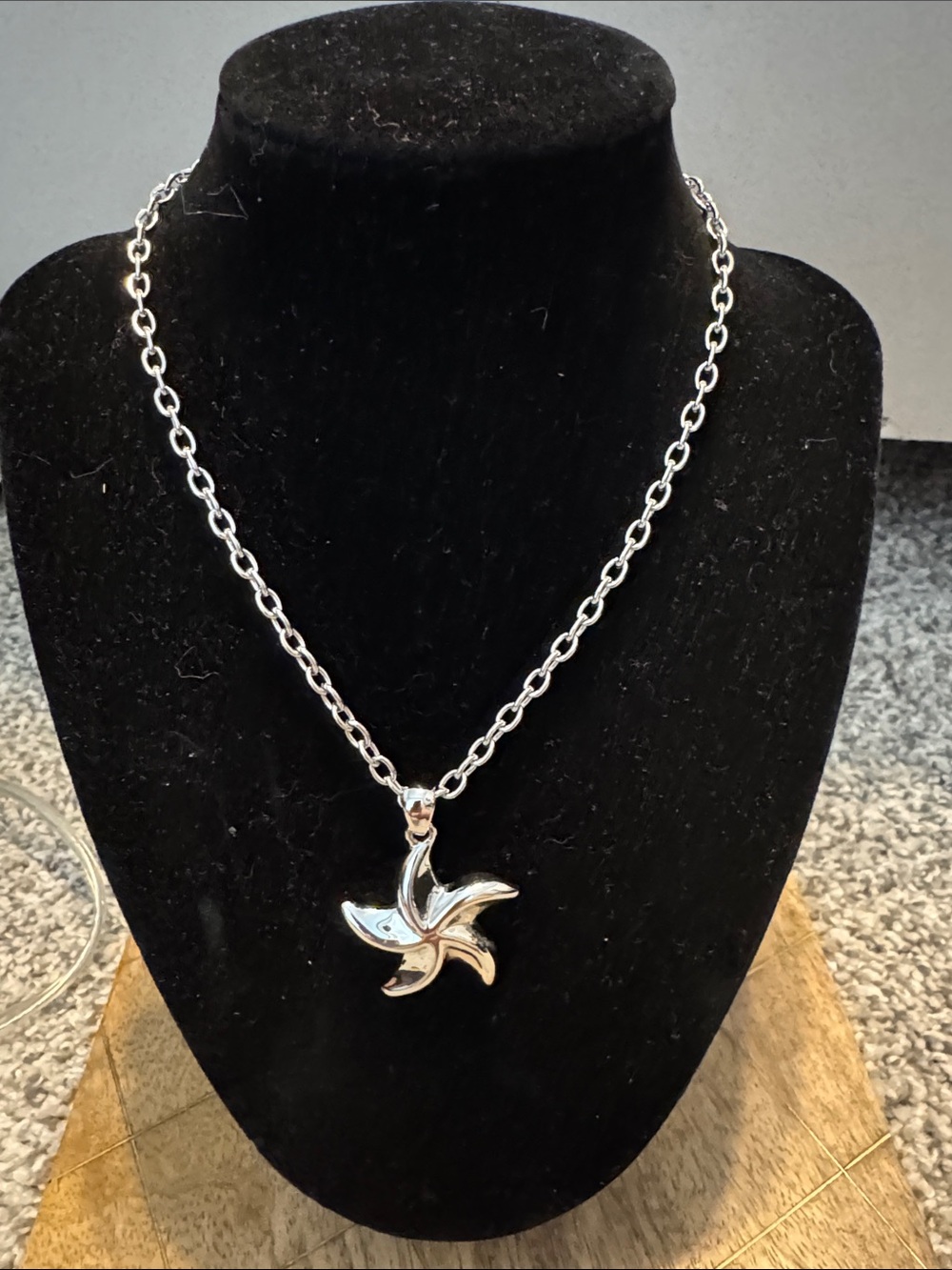 Cookie Lee Silver Starfish Charm Necklace